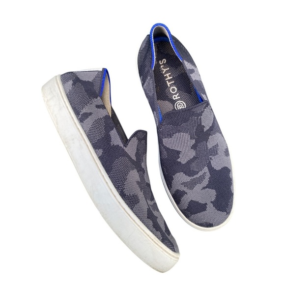Rothy's Shoes - Rothy's Blue and Gray Camouflage Sneakers slip on size 8.5